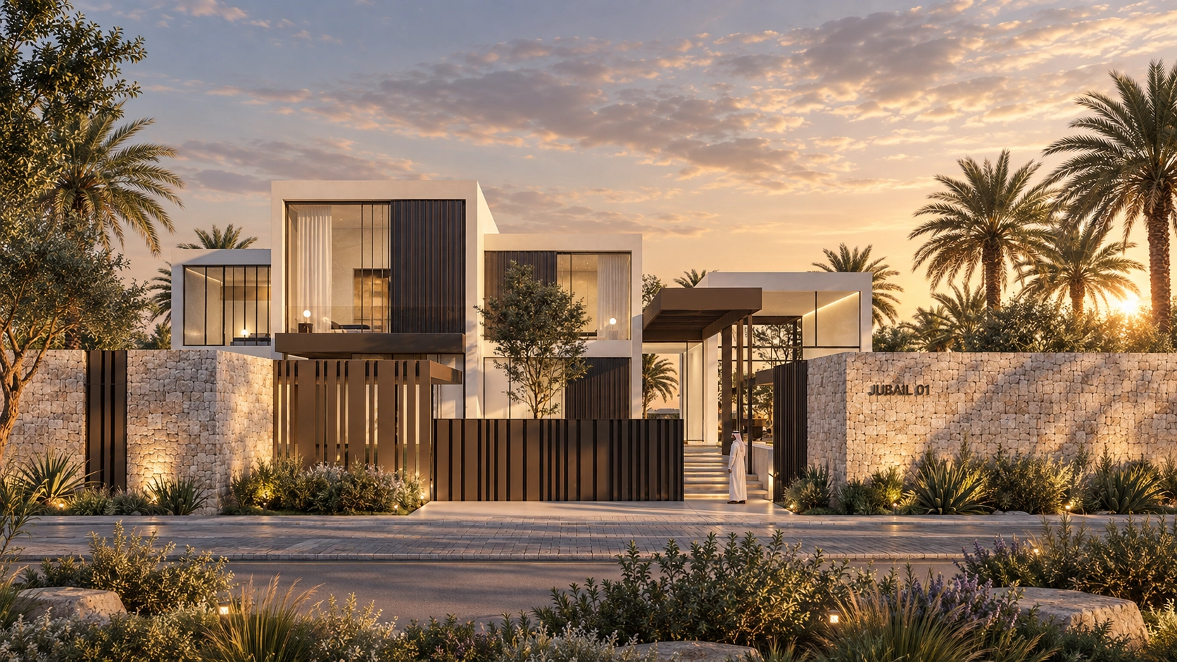 Vista exterior de una villa de Jubail Port